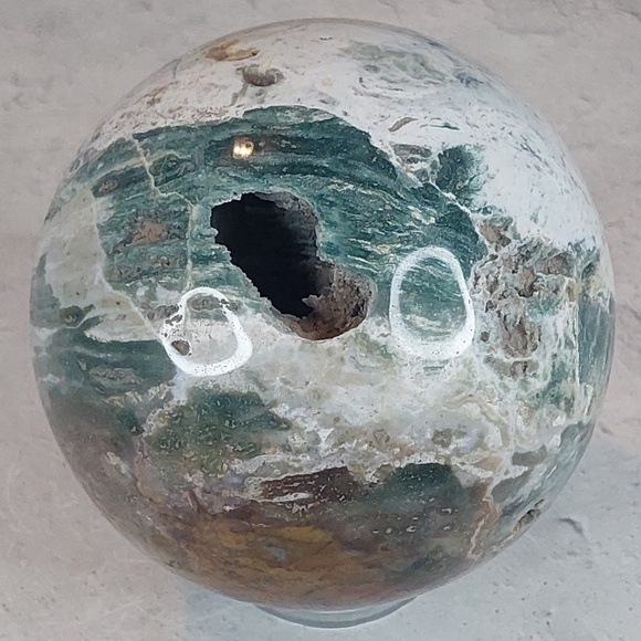 Ocean Jasper Sphere | Joy • Renewal • Emotional Harmony - Picture 4 of 9